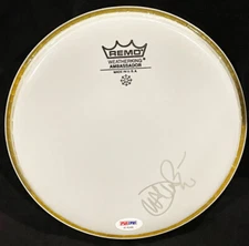 JOHN MAYER SIGNED 9" DRUMHEAD PSA DNA AF45486 FULL SIGNATURE SILVER INK