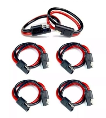 5 pcs 12'' 10 Gauge 2 Pin Quick Disconnect Audiopipe Polarized Wire Harness
