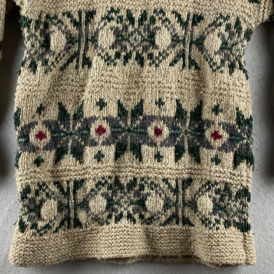 Suéter limitado tejido a mano para mujer pequeño S multicolor suéter mezcla de lana y seda Foto 3 de 4