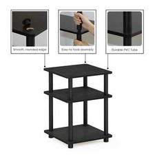 NEW Furinno Turn-n-tube Easy Assembly Multipurpose Shelf 15095bw/bk