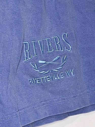 Vintage 80s Rivers Resort WV Water Rafting High Waisted Shorts Jersey Size M - Picture 2 of 7