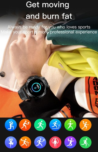 Outdoor Smartwatch IP68 Waterproof Bluetooth Call Fitness 1.53" HD Scree - 第 17/22 張圖片