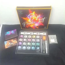 Dip Powder Nail Kit , 20 Colors Purple Pink Orange Blue 