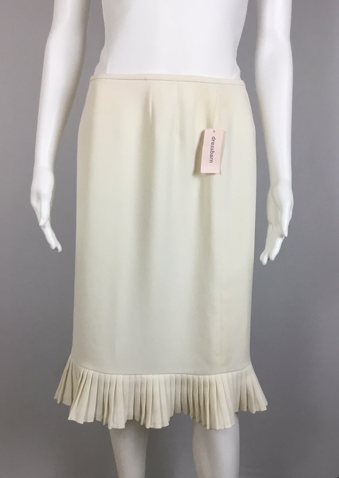 Dressbarn Women S Pencil Skirt Sz 6 Ivory Ruffle Bottom Formal