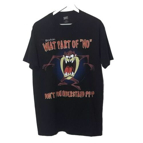 Vintage 1996 TAZ Tasmanian Devil T-Shirt Warner Bros Boston Sz Large USA MADE - Picture 3 of 8