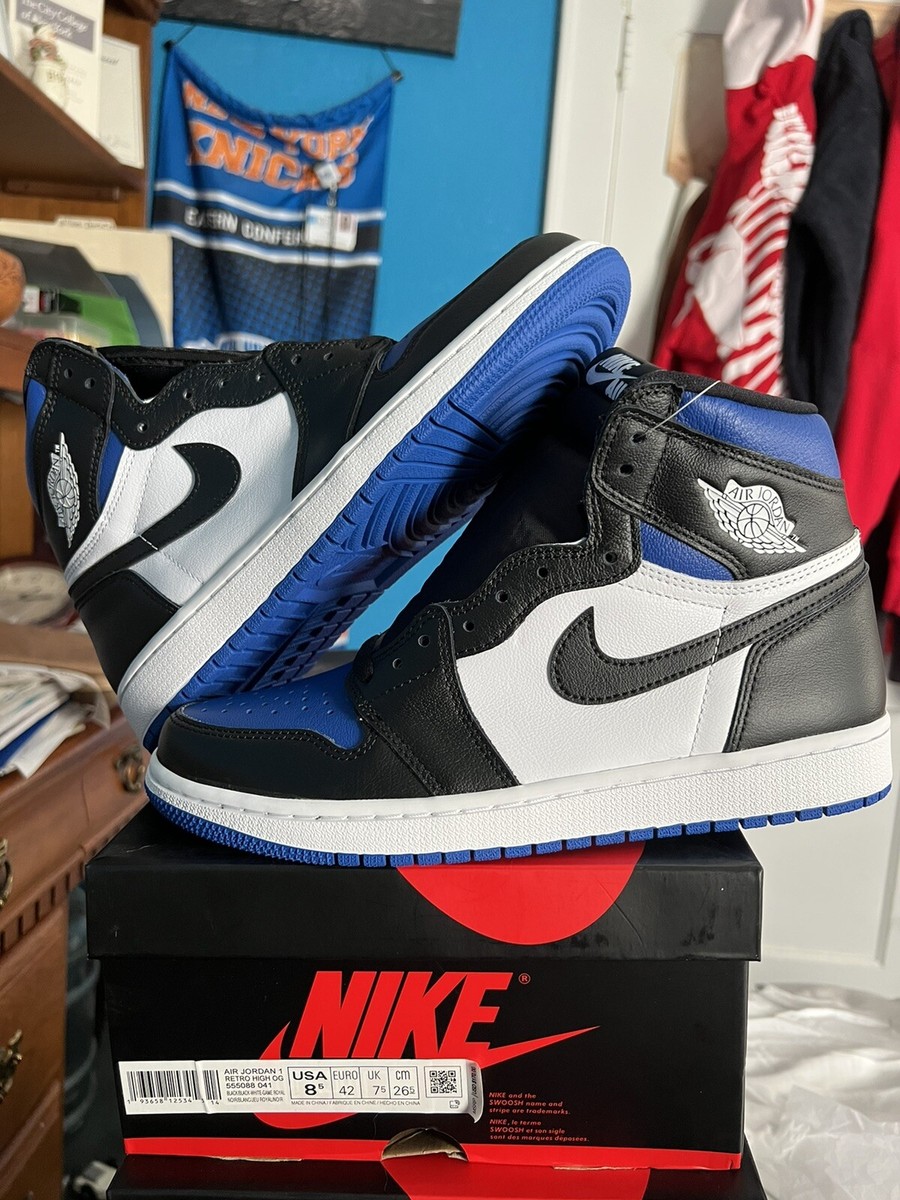 Brand New Nike Air Jordan 1 Retro High OG Game Royal Toe