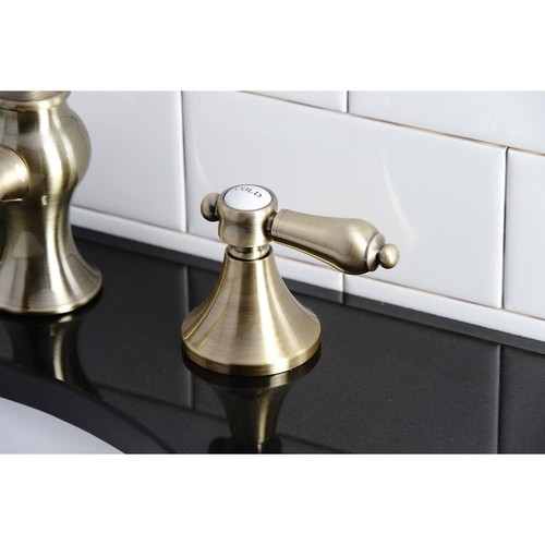 Kingston s KC7063BAL Heirloom 8 in. Widespread Bathroom Faucet, Antique - Picture 5 of 9