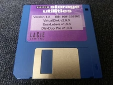 Lacie Storage Utilities Ver 1.2 VirtualDisk DiskDup - floppy disk 3.5 inch