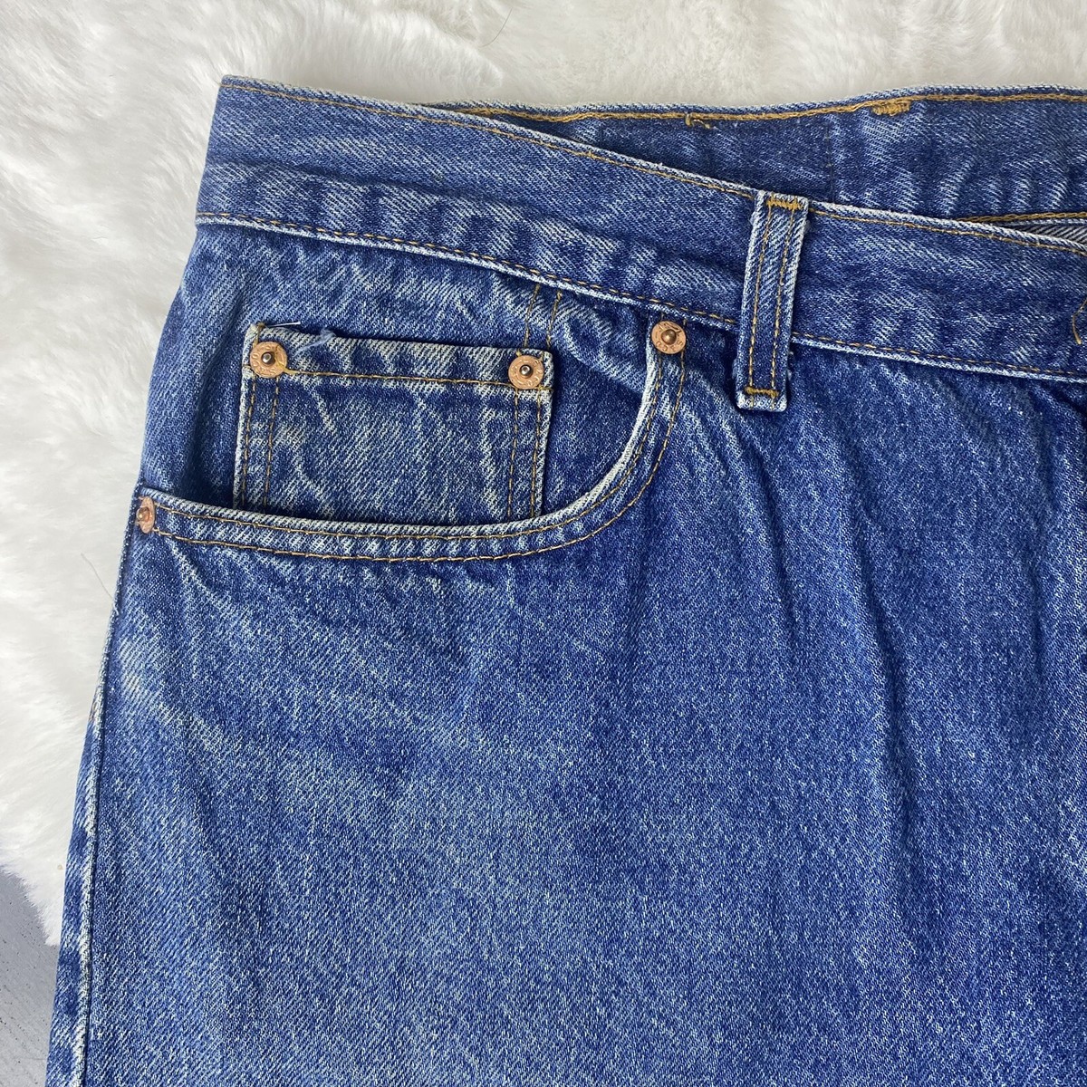 Vintage 80s Levis 501 XX Dark Blue Wash Denim Jeans Made In USA