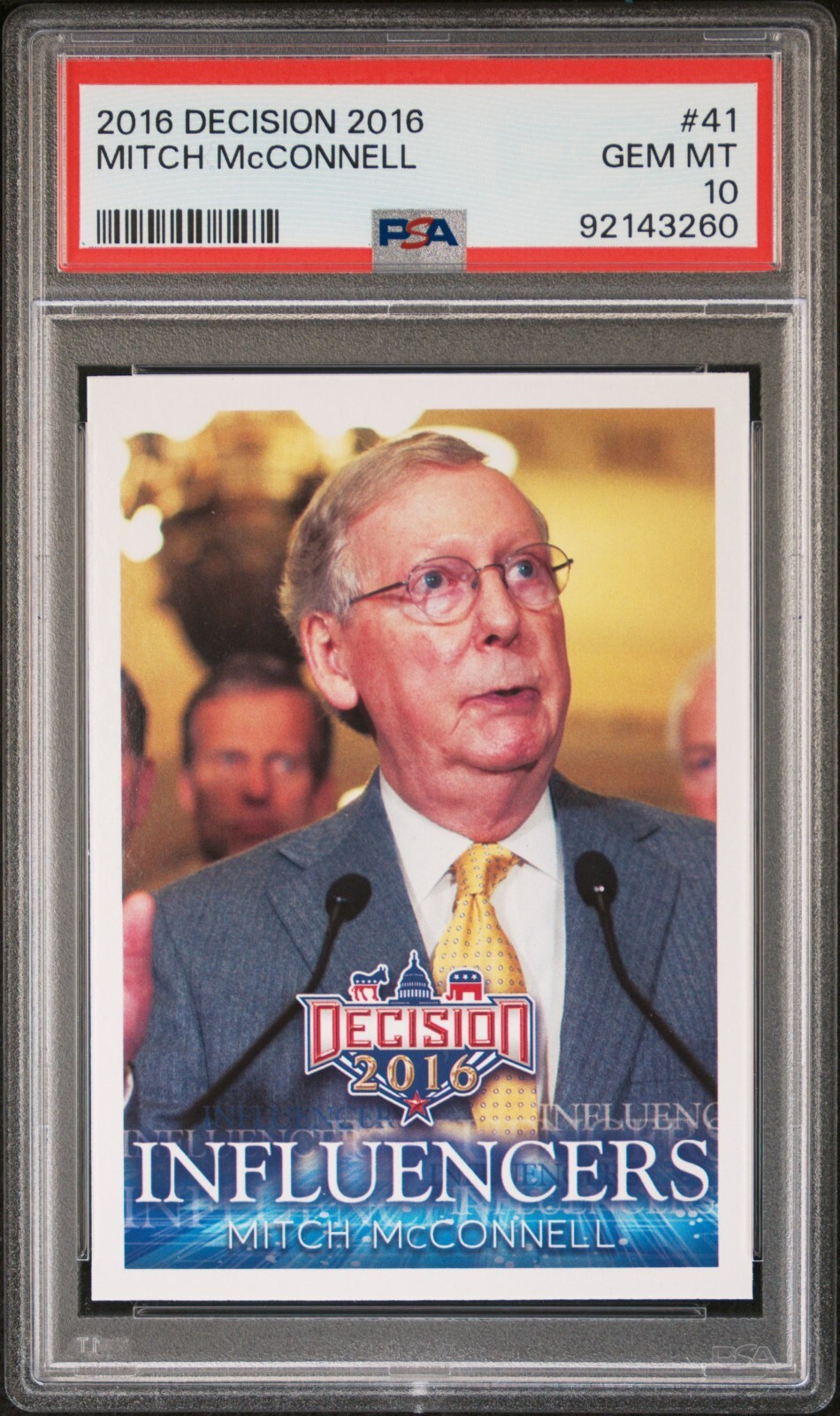 Mitch McConnell 2016 Decision Rookie PSA 10 #41 60