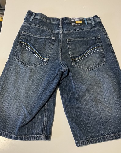 VTG Southpole Jean Shorts Blue Denim Hip Hop Baggy Skater Men's 30 Wide Leg Y2K - Picture 3 of 6