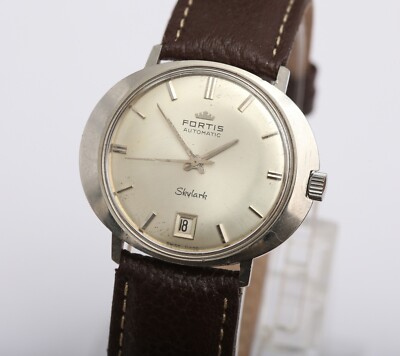 Fortis Skylark Vintage! Space Age! Tolles modernes Design! Großes 38mm Stahlgehäuse!