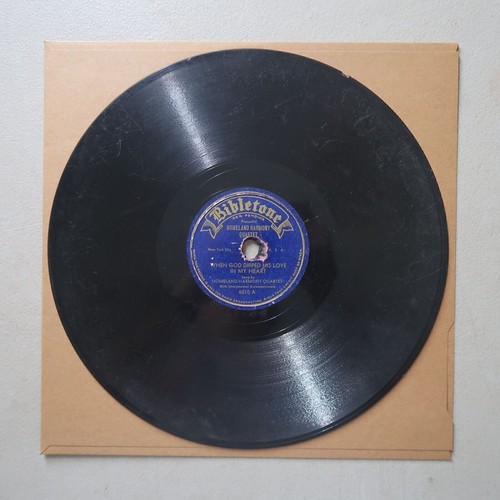 HOMELAND HARMONY QUARTET 78 WHEN GOD DIPPED HIS LOVE IN MY HEART BIBLETONE A-94
