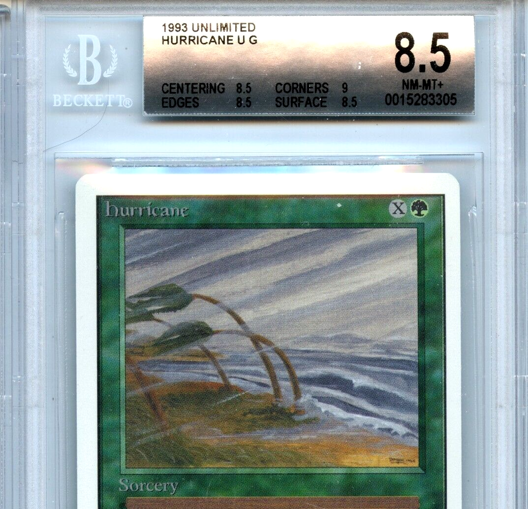 マジック：ザ・ギャザリング Tropical  BGS 8.5 NM- MT+ MTG Unlimited Hurricane BGS 8.5 NM-MT+ Magic card WOTC