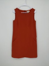 Ann Taylor LOFT Orange Sleeveless Shift Dress • Has Pockets! • Size 2 • NWT