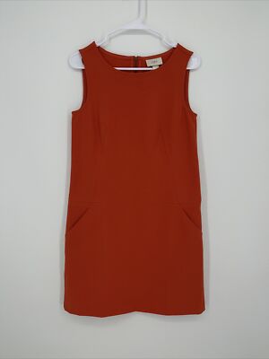 Ann Taylor LOFT Orange Sleeveless Shift Dress  Has Pockets!  Size 2  NWT  | eBay