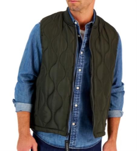 HAWKE & CO. Men's Loden Onion Quilted Offer Vest XL NEW $60 HMP3258 - Picture 1 of 3