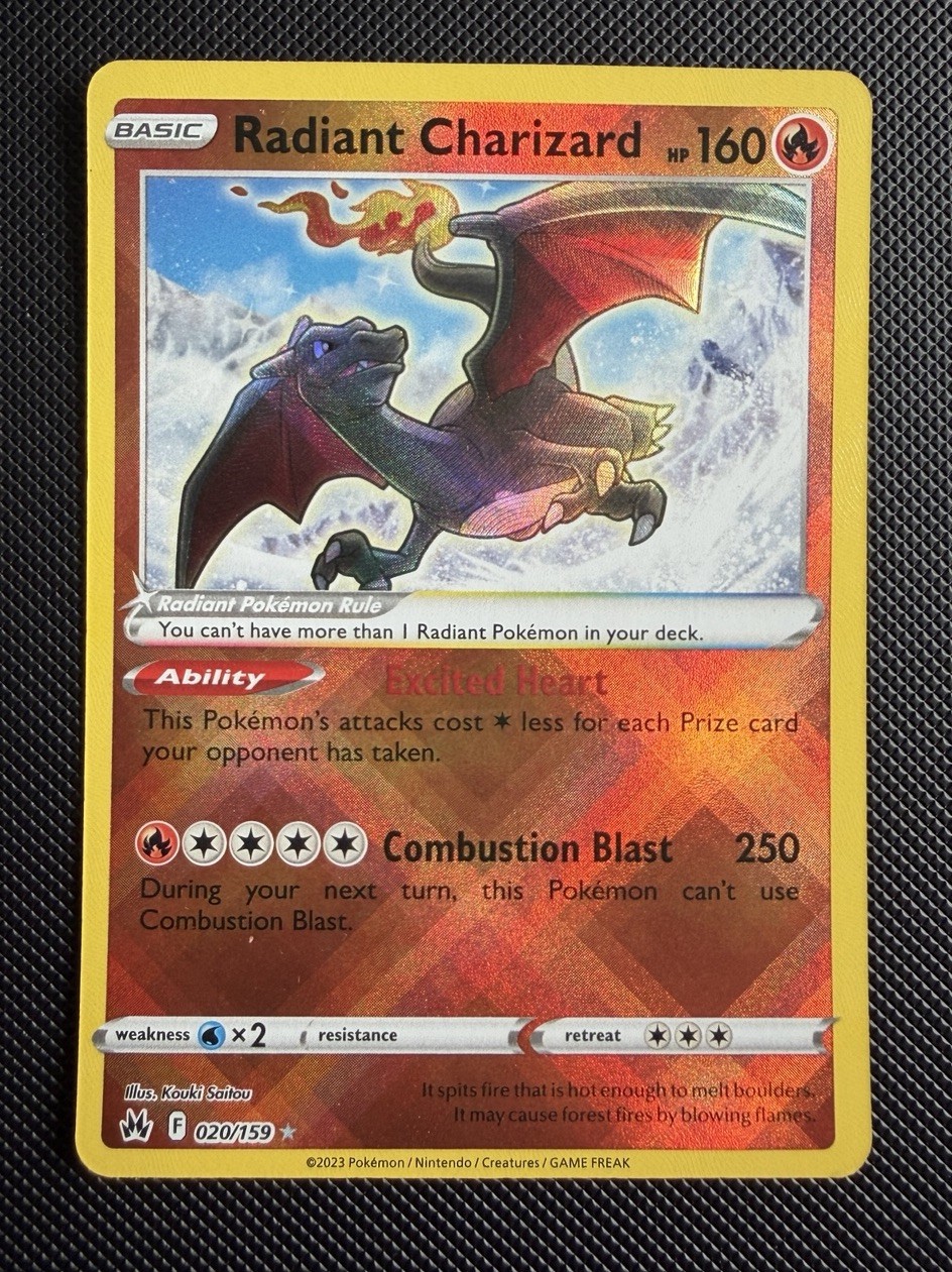 Pokémon TCG: Radiant Charizard #020/159 SWSH Crown Zenith Ultra Rare Holo