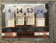 2024 In The Game Used Quad Duke Snider/Gil Hodges/Don Drysdale/Walt Alston /5 👀