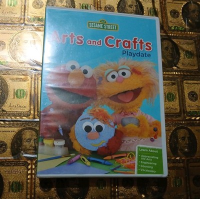Sesame Street Arts and Crafts Playdate DVD Elmo Bert Ernie Kids Fun Learning NEW