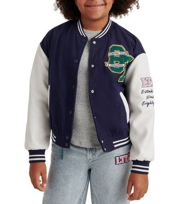 Limited Too Girls Relaxed Fit Snap Closure Varsity Jacket Sz Sm 7/8