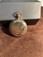 Waltham Gold Filled Hunter Case Pocket Watch Running Subdial Engraved