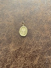 M Initial Pendant 14k Gold