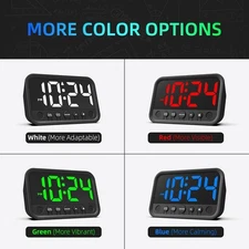 Digital Alarm Clock for Bedrooms - Plug in Electric Clock Big Numbers for Desk