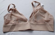 Soma Women's Unlined Wireless Triangle Mesh Bralette DH3 Hush Large NEW