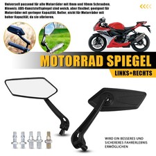 2x Motorradspiegel Lenkerenden Spiegel Motorrad Rückspiegel Set für Yamaha Honda