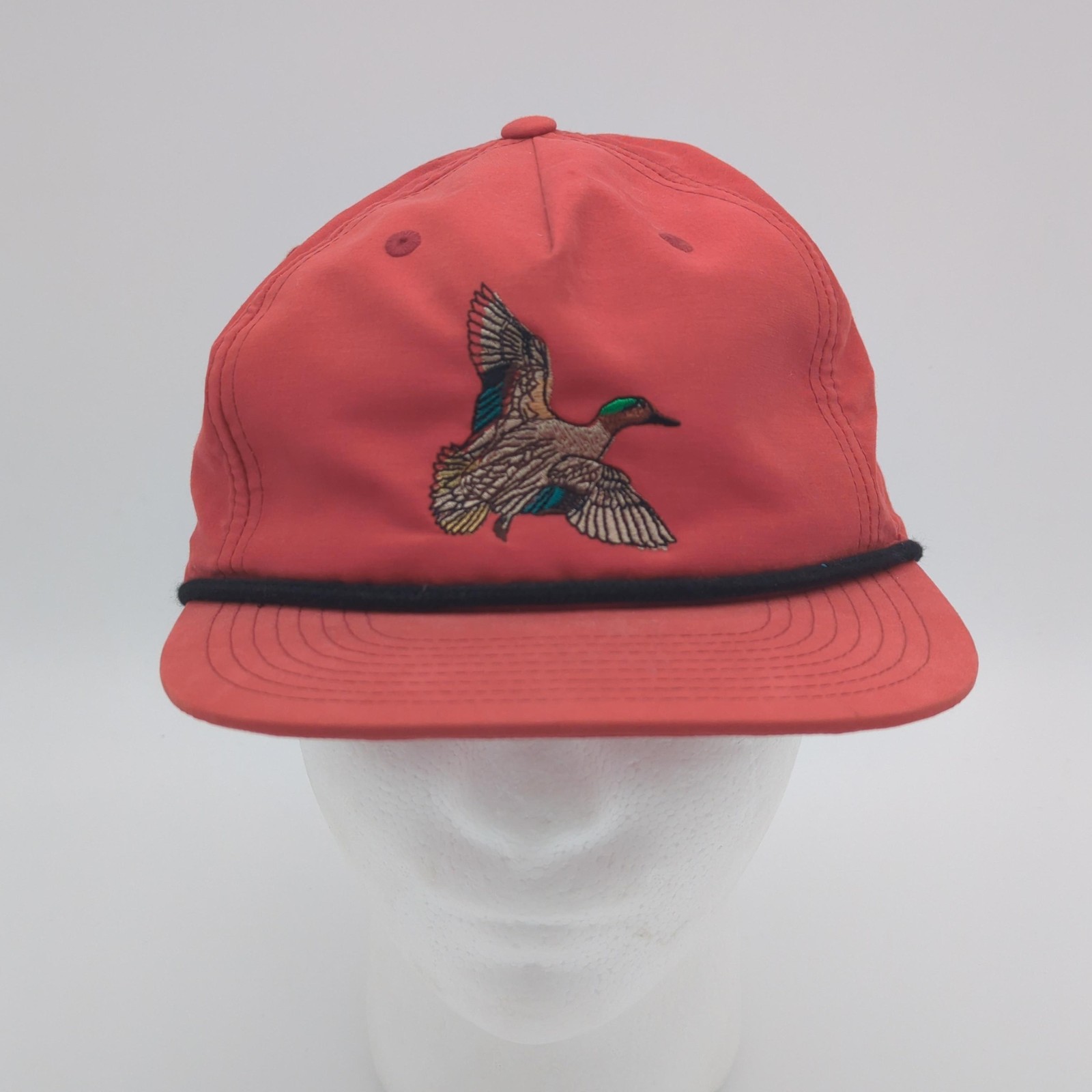 Mallard Duck Hat Cap Snap Back Red Rope Embroidered Hunting Outdoors Mens