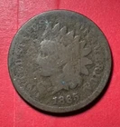 1865 US Indian Head Cent! Lower Grade! Civil War Days! Good Details! Old US Coin