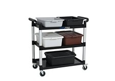 CenPro 29A-109 Plastic Utility Cart, 42"x20", Three Shelves