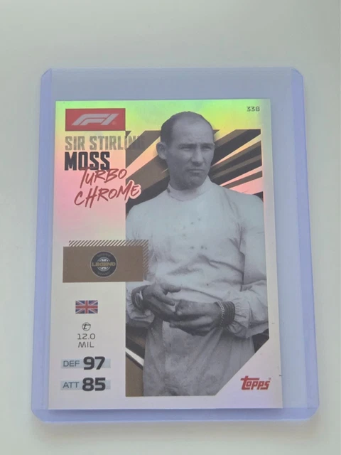 Topps F1 Turbo Attax 2026 Chrome Legend Sir Stirling Moss card