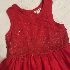 Red Party Sequin Lace Tulle Dress Princess Cat  Jack Size 7/8 Girls