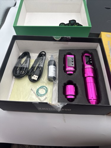 Dragonhawk Tattoo Kit, L3 Cordless/Cord Complete Tattoo Gun Rotary Pen Machine