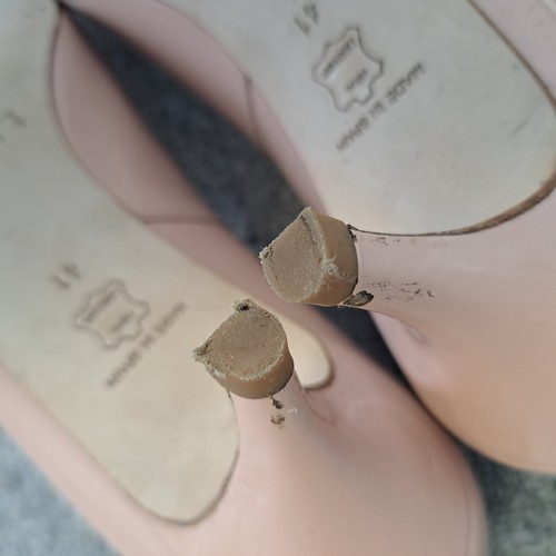 LK Bennett Court Shoes Nude Pink 41 UK 8 Patent Leather 2" Stiletto Heel - Picture 10 of 11