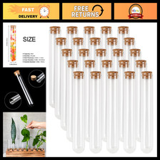 25pcs 50ml Glass Test Tubes with Cork Stoppers - Ideal for Bath Salt, Candy Stor