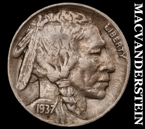 1937-D Buffalo Nickel- Extra Fine- Scarce Better Date No Reserve #J3679