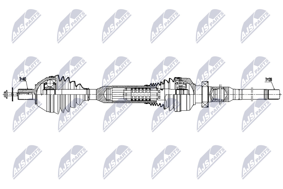 Front Right NTY NPW-VV-154 Drive Shaft - Image 6