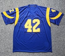 Retro Men's Bell 42 Football Jersey Blue All Sewn 4XL