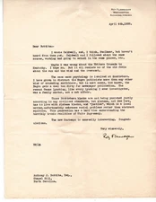 Roy FLANNAGAN / Typed Letter signed dated April 4th 1932 Literature