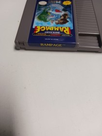 Rampage (Nintendo NES, 1988) Cartridge Only Tested and Works Oval NES Seal
