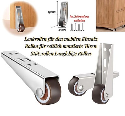 Möbelrollen Klein Bockrollen Caster Seite montiert Tür stütze bewegliches Rad
