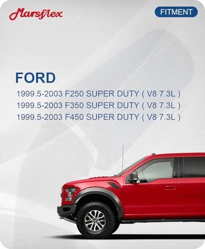 4 inch High Flow Cold Air Intake Kit w/ Heat Shield for Ford F250 1999-2003 Foto 2 de 4