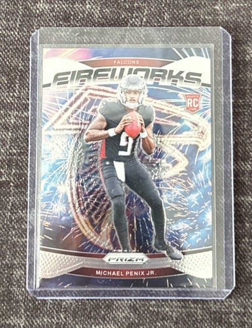 2024 Panini Prizm - Fireworks Michael Penix Jr. #16 Silver Prizm (RC)