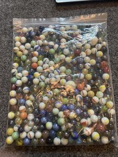 VTG Marble Lot Estate Find 280 Akro Agate Confetti Cats Eye Shooters 3.5 Pounds