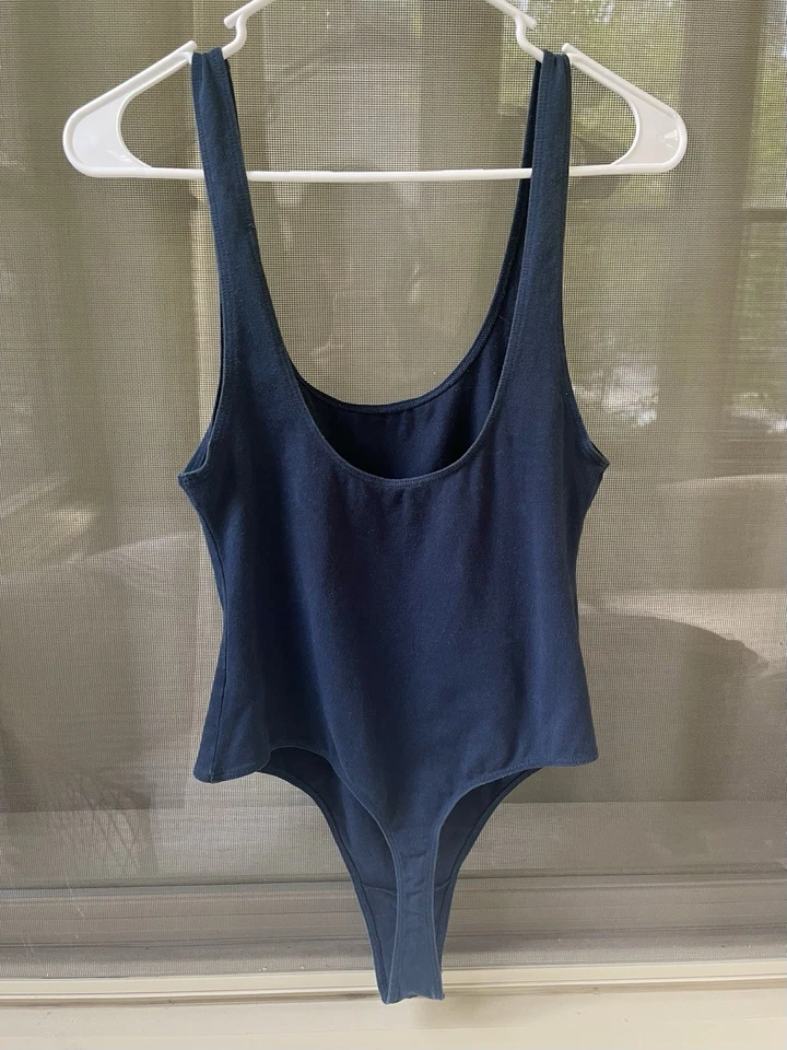Body Tanga Algodón Azul Marino Ropa Americana Los Angeles Apparel Talla Mediana Foto 2 de 3