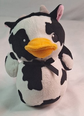 Duck Cow Print Plush 2024 Easter Way To Celebrate 8  Soft Rubber Duckie Plush 