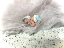 Winter  baby doll dollhouse  ,polymer clay ooak,gift, collector,art miniature 